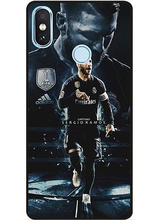 Силиконовый чехол бампер для xiaomi mi 8 с рисунком sergio ramos серхио рамос