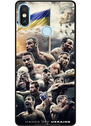 Чехол силиконовый бампер для xiaomi mi 8 с рисунком бокс украина кличко усик