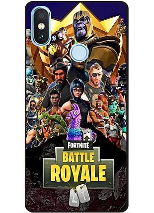 Силиконовый чехол бампер для xiaomi mi a2 lite с рисунком фортнайт fortnite, xiaomi mi a2 lite
