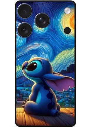 Силиконовый бампер чехол для iphone 17 pro stitch лило и стич