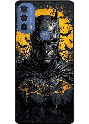 Чехол силиконовый бампер для motorola moto e40 с рисунком бэтмен batman