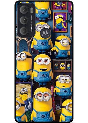 Силиконовый бампер чехол для motorola moto g60 с картинкой миньоны minion
