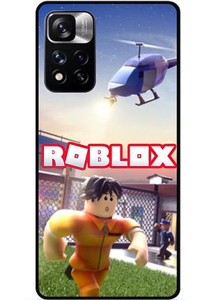 Силиконовый чехол бампер для xiaomi redmi note 11 pro plus 5g с картинкой roblox роблокс