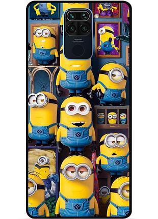 Силіконовий чохол бампер для xiaomi redmi note 9 з малюнком міньйони minion