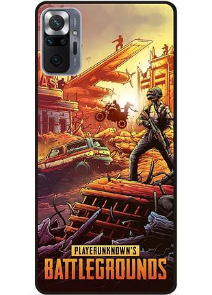Силиконовый чехол бампер для xiaomi redmi note 10 pro puвg пабг