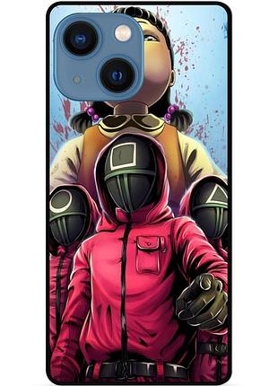 Силіконовий чохол бампер для iphone 14 з малюнком гра в кальмара