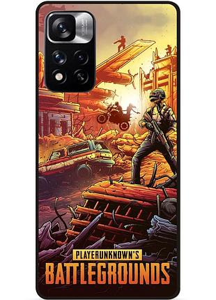 Силіконовий чохол бампер для xiaomi redmi note 11 pro plus 5g з малюнком pubg пабг