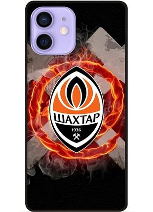 Силіконовий чохол бампер для iphone 12 з малюнком шахтер донецк