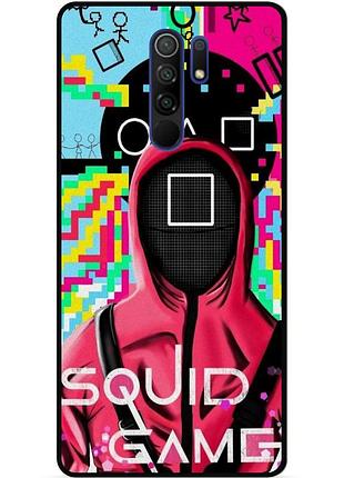 Силіконовий чохол бампер для xiaomi redmi 9 з малюнком гра в кальмара