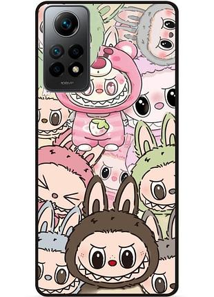 Силиконовый чехол бампер для xiaomi redmi note 11 pro с рисунком лабубу labubu