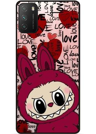 Силіконовий бампер чохол для xiaomi poco m3 з малюнком лабубу labubu