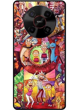 Силіконовий чохол бампер для zte nubia v70 max з малюнком rick and morty рік і морті