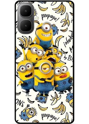 Силиконовый бампер чехол для infinix smart 10 с рисунком minion миньоны