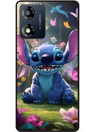 Силиконовый бампер чехол для motorola moto e14 стич и лило stitch
