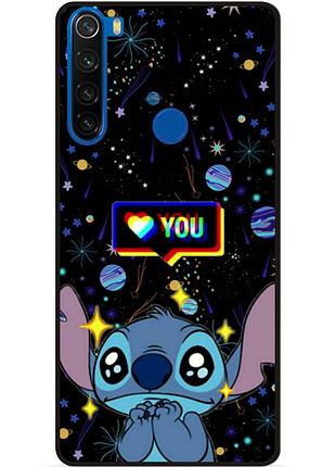 Силіконовий бампер чохол для xiaomi redmi note 8t стіч stitch