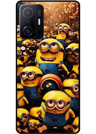Силиконовый бампер чехол для xiaomi 11t с картинкой minion миньоны