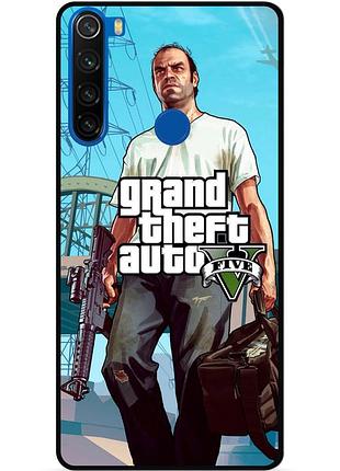 Силіконовий бампер чохол для xiaomi redmi note 8 з малюнком gta гта