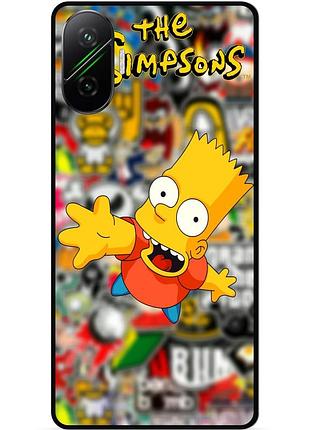 Чехол силиконовый бампер для xiaomi poco f7 с рисунком симпсоны simpsons бард