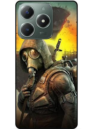 Силиконовый чехол бампер для infinix smart 8 plus (x6526) с рисунком сталкер stalker
