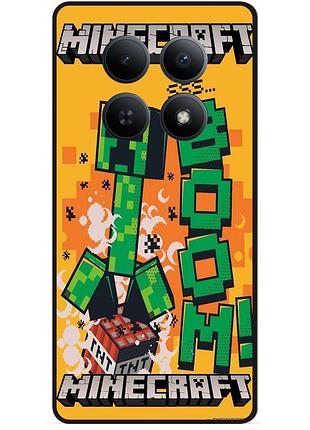 Силіконовий чохол бампер для xiaomi redmi note 15 5g стів minecraft кріпер майнкрафт