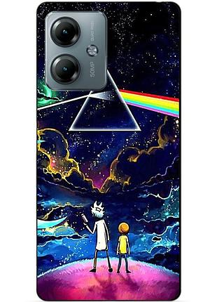 Силіконовий чохол бампер для motorola moto g55 з малюнком рік і морті rick and morty