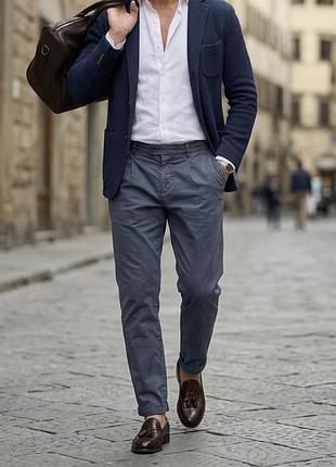Brunello cucinelli люксові брюки-чинос класичні чоловічі розмір 50 l стан добрий