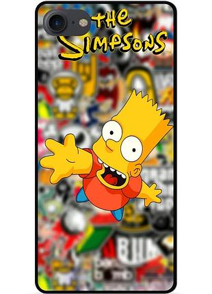 Чехол силиконовый бампер для iphone 6 plus с рисунком симпсоны simpsons бард