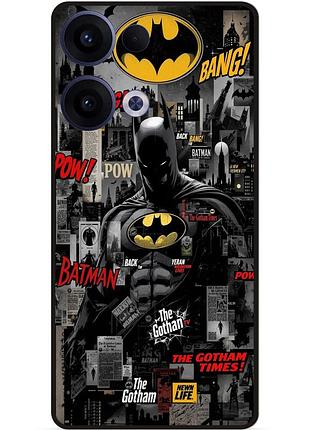 Чехол силиконовый бампер для oppo reno 13 с рисунком batman бэтмен