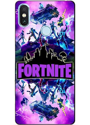 Силиконовый бампер чехол для xiaomi redmi note 6 pro с рисунком fortnite marvel фортнайт марвел