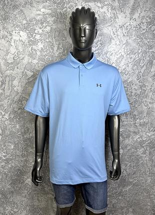 Under armour поло футболка 2xl размер спортивная голубая