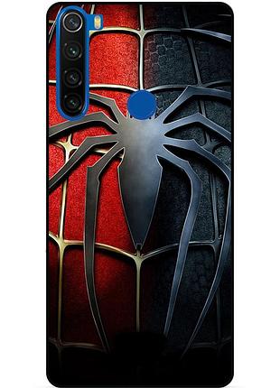 Силиконовый бампер чехол для xiaomi redmi note 8t с рисунком человек паук spider man