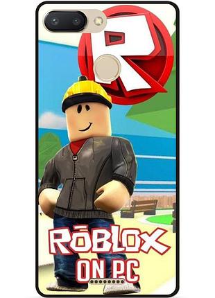 Силіконовий чохол бампер для xiaomi redmi 6 з картинкою роблокс roblox