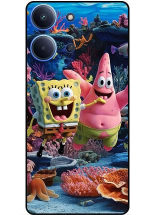 Силіконовий чохол бампер для xiaomi redmi 15c з малюнком sponge bob губка боб