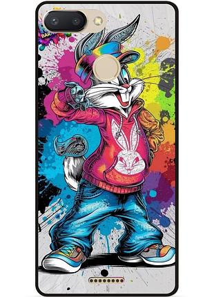 Чехол силиконовый бампер для xiaomi redmi 6 с рисунком багз банни disney