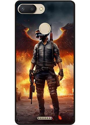 Силіконовий чохол бампер для xiaomi redmi 6 з малюнком пабг pubg