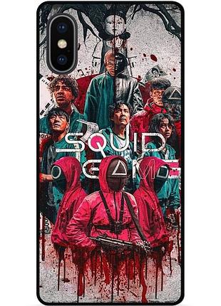 Силіконовий чохол бампер для iphone xs max з малюнком гра в кальмара