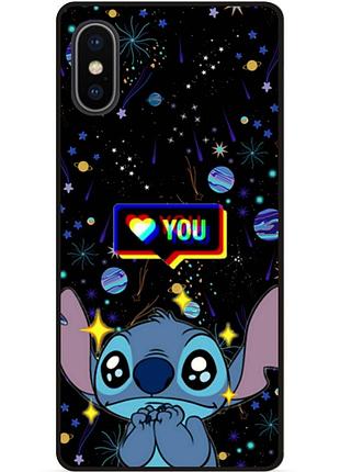 Силиконовый бампер чехол для iphone xr лило и стич stitch