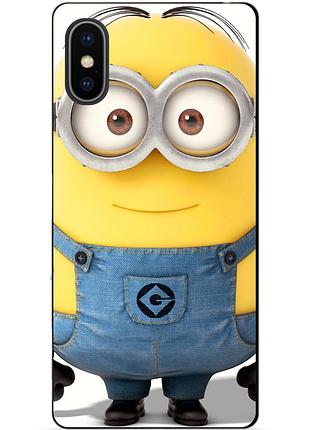 Силиконовый бампер чехол для iphone xr с рисунком миньон стюарт minion