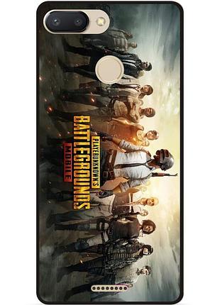 Силіконовий чохол бампер для xiaomi redmi 6 з малюнком пабг pubg
