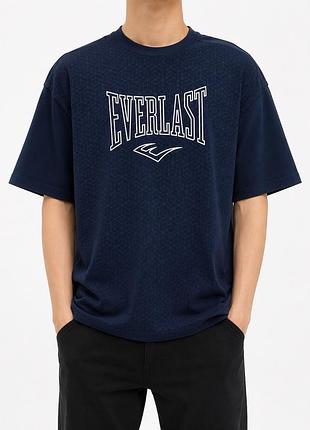 Футболка everlast синя з логотипом розмір s