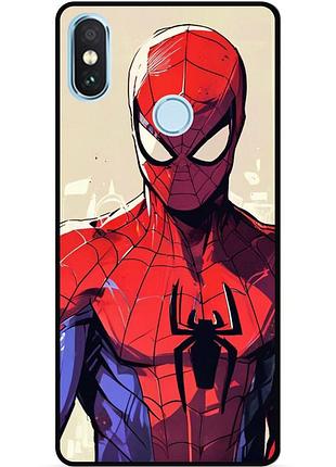 Силиконовый чехол бампер для xiaomi mi 8 с рисунком spider man человек паук