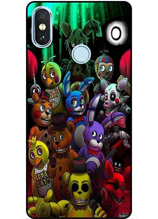 Силиконовый бампер чехол для xiaomi mi 8 с рисунком freddy фредди аниматроники