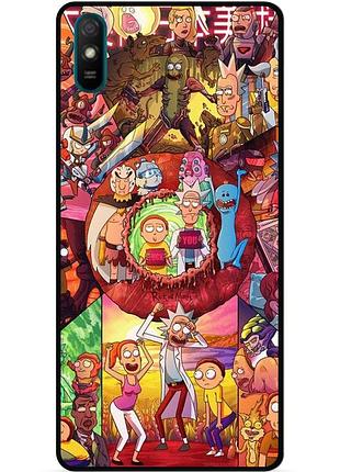 Силіконовий чохол бампер для huawei y5 2019 з малюнком rick and morty рік і морті