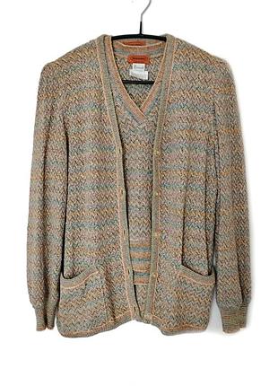 Комплект кофта жилет вінтаж missoni оригінал зиґзаґ l італія