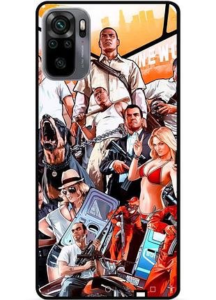 Чехол силиконовый бампер для xiaomi redmi note 10s гта gta