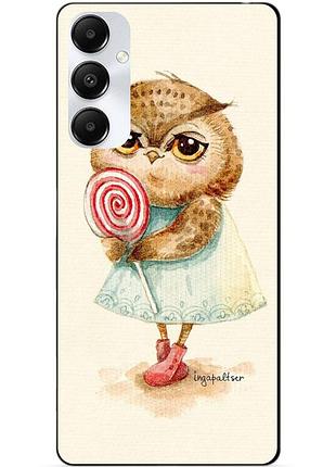 Чехол силиконовый бампер для samsung s25 plus с рисунком совушка