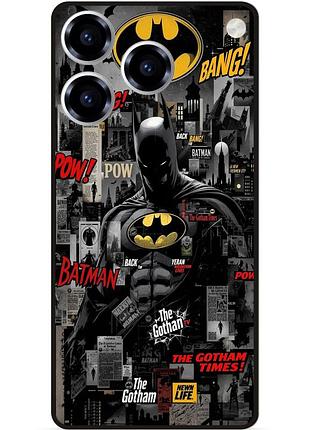 Чехол силиконовый бампер для zte blade a76 с рисунком batman бэтмен