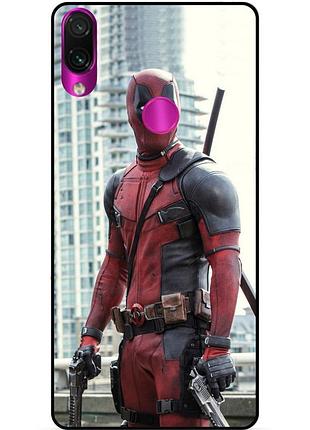 Силиконовый чехол бампер для huawei honor 8a с рисунком deadpool дэдпул