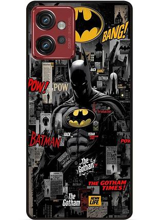 Чехол силиконовый бампер для motorola moto g32 с рисунком batman бэтмен