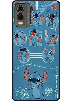 Силіконовий бампер чохол для nokia c32 з картинкою стіч stitch